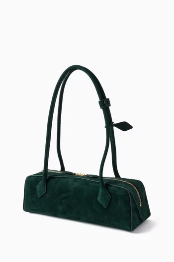 Medium Le Teckel Shoulder Bag in Suede