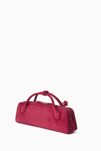 Le Teckel Clutch Bag in Suede