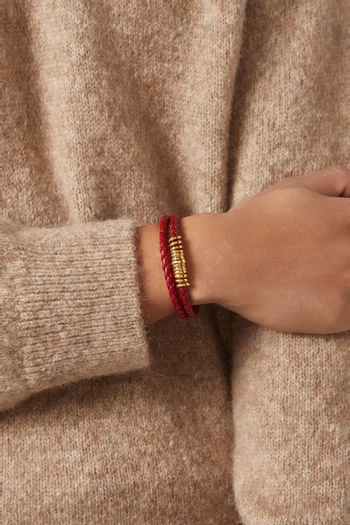 Curl Braided Bracelet in Leather