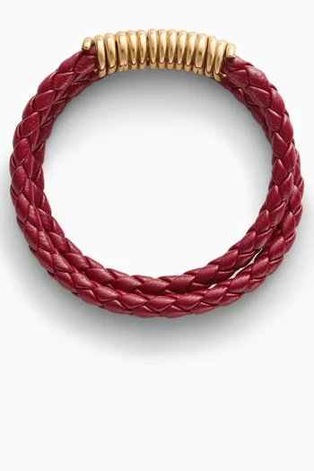 Curl Braided Bracelet in Leather