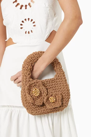 x PatBO Amanda Top-handle Bag in Crochet-knit