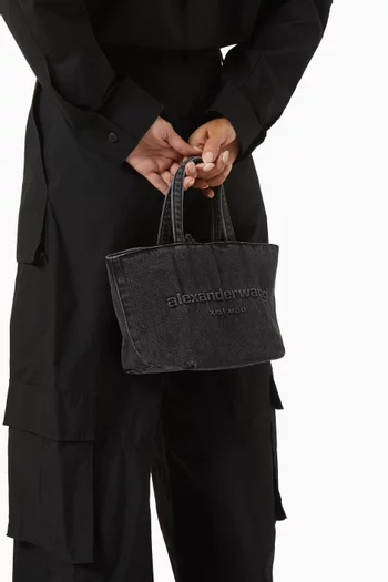 Small Punch Tote Bag in Denim