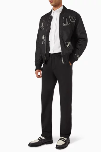 بنطال باتريك برباط تضييق مزيج فيسكوز