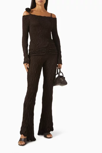 High-waisted Knit Pants