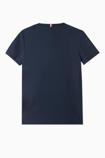 Logo Rib-Knit Insert T-Shirt