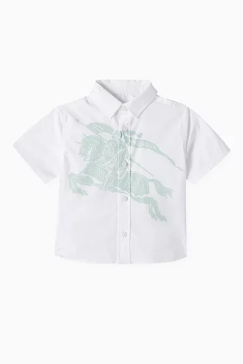 Equestrian Knight Shirt in Cotton-poplin