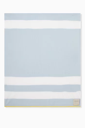Striped Blanket in Silk-cotton blend