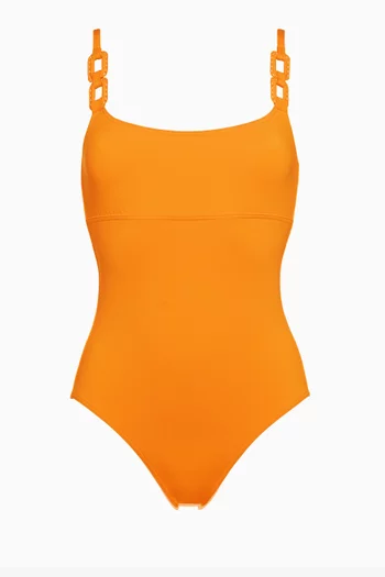 لباس سباحة كوتييه قطعة واحدة بلا أكمام