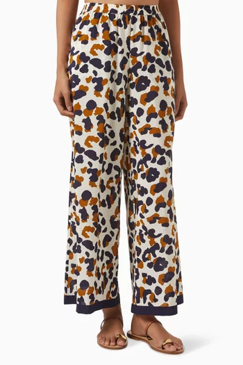 Capitaine Printed Pants in Silk-cotton