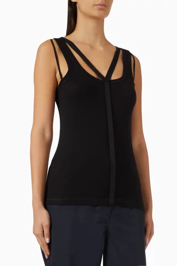 Strap Racerback Tank Top in Pima Cotton Blend