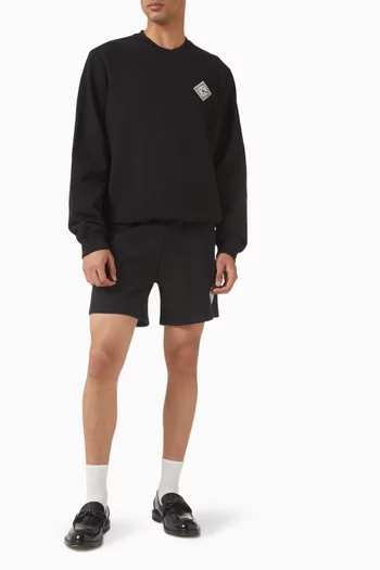 Pearl Diamond-patch Sweatshirt in Cotton