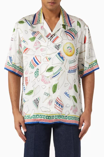 Le Vase Brise Cuban Shirt in Silk