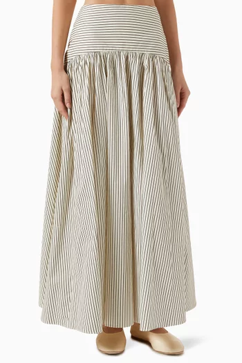 Procida Maxi Skirt in Cotton-blend