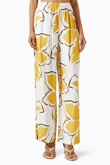 Zuri Wide-leg Pants in Viscose-blend
