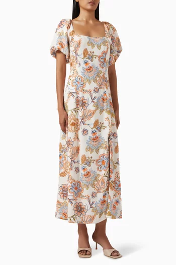 Marceline Printed Midi Dres