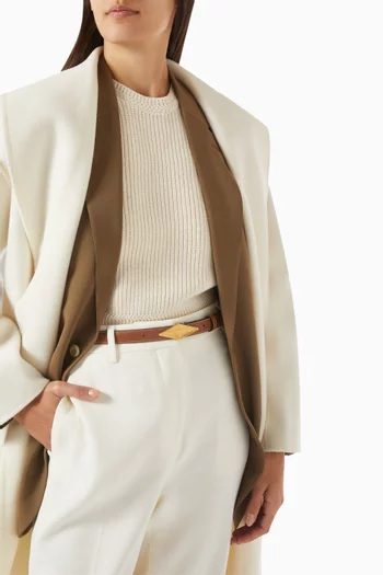 Diamond Clasp Belt in Leather