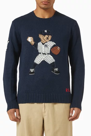 Yankees Bear Sweater in Cotton-knit