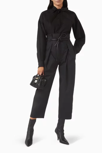Tie-neck Oversized Blouse