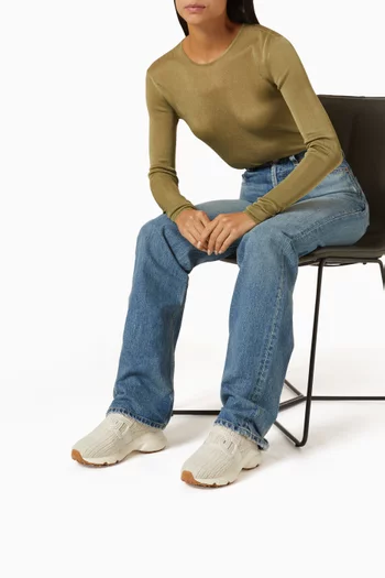 سنيكرز كيت بتصميم سهل الارتداء قماش منسوج من مزيج الموهير