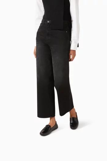 Gommino Driving Loafers in Croc-embossed Leather