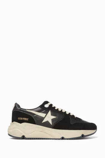 Running Sole Sneakers in Leather & Suede