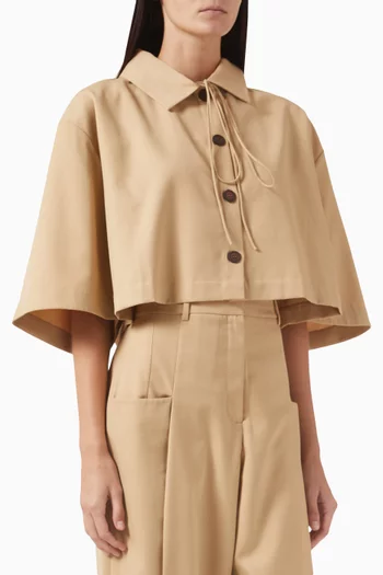 Chloe Cape-style Cropped Top