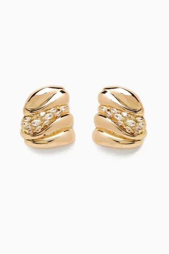 Laque Earrings in 18kt Gold-plated Metal