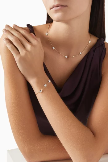 Luludi Flower Necklace in 18kt Gold-plated Metal