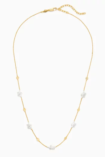 Luludi Flower Necklace in 18kt Gold-plated Metal
