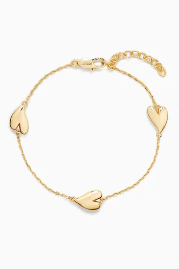 Mini Heart Bracelet in 18kt Gold-plated Metal