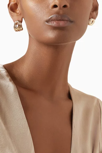 Erni Hoop Earrings in 18kt Gold-plated Metal