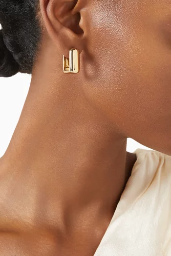 Mini Prosto Hoop Earrings in 18kt Gold-plated Metal