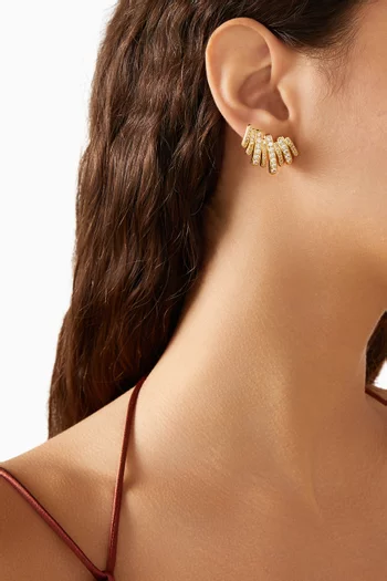 Palm Beach Earrings in 18kt Gold-plated Brass