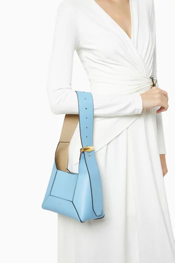 Small Diamond Hobo Bag in Leather