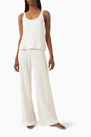 سترة بلا أكمام بحياكة دقيقة مزيج قطن