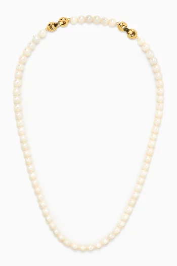Noa Freshwater Pearl Necklace in Gold-plated Steel