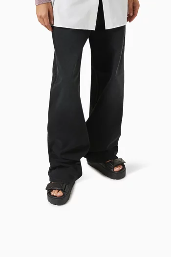 Padded Platform Sandals in Nappa Leather