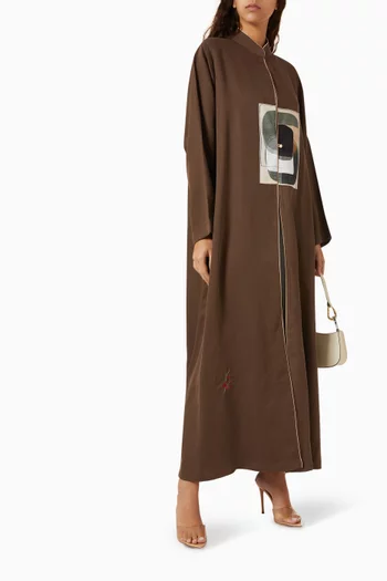 عباية مزينة بنقشة فيسكوز