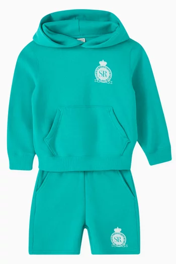 كنزة بغطاء رأس بطبعة Royal Club‏ صوف قطني