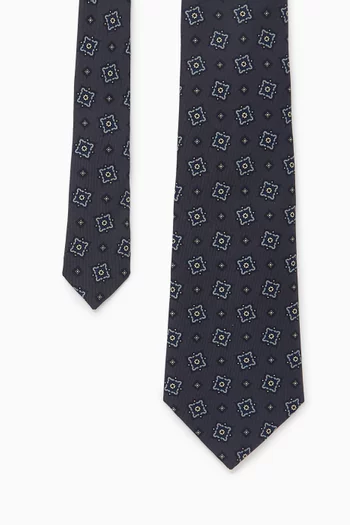 Scattered Medal Tie in Silk