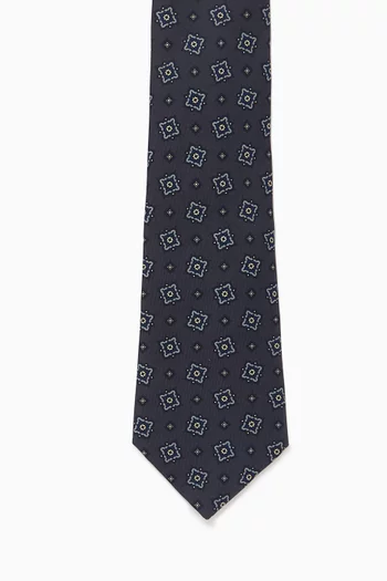 Scattered Medal Tie in Silk