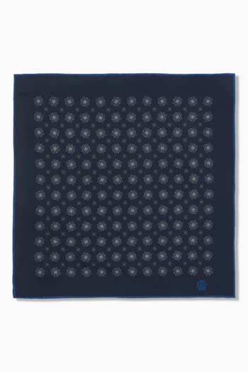 Scattered Medal Pocket Square in Silk
