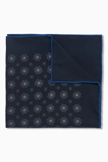 Scattered Medal Pocket Square in Silk