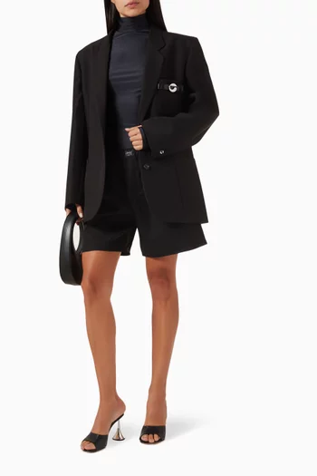 جاكيت بجيب بحزام بوليستر معاد تدويره