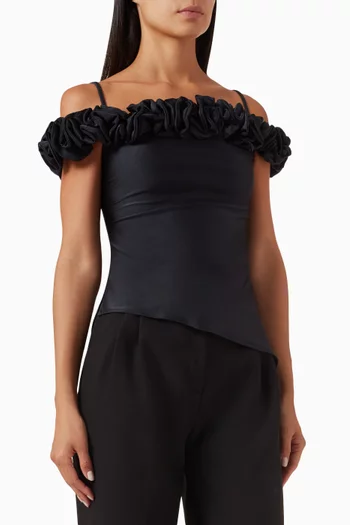Ruffle Top in Nylon Blend