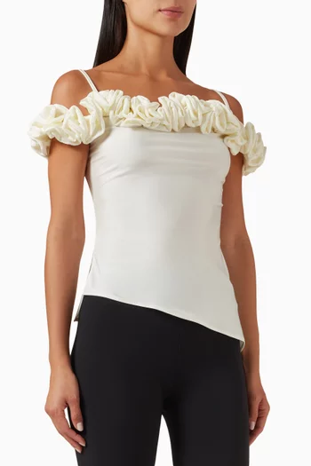 Ruffle Top in Nylon Blend