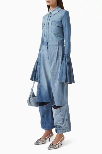 Slit-knee Jeans in Upcycled Denim