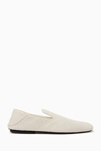 Adamo Slippers in Intrecciato Leather