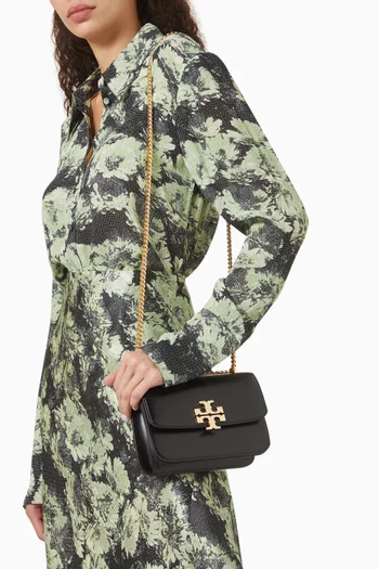 Small Eleanor Convertible Shoulder Bag in Calf Leather