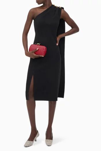 One-shoulder Dress in Crepe